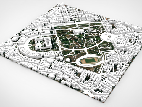 Porta Sempione Milan Italy 3D Модель