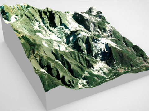 Mountain landscape Borla Italy 3D Model