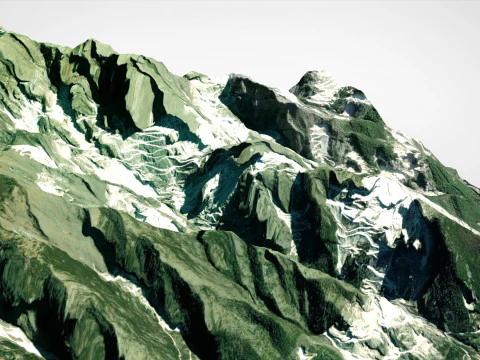 산 풍경 Borla 이탈리아 3D 모델