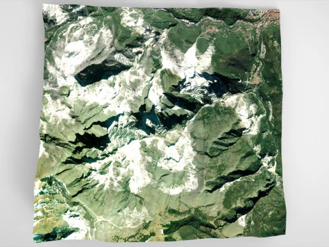 산 풍경 Borla 이탈리아 3D 모델