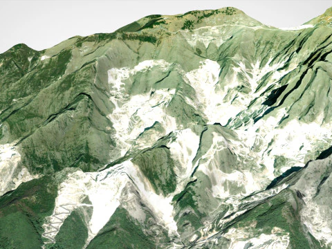 산 풍경 Borla 이탈리아 3D 모델