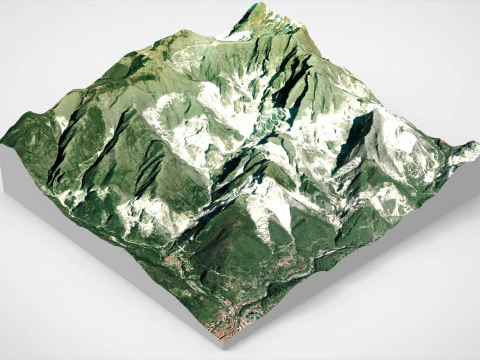 산 풍경 Borla 이탈리아 3D 모델