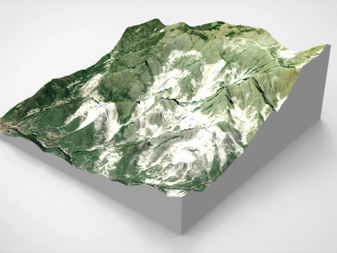 산 풍경 Borla 이탈리아 3D 모델