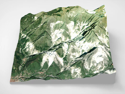 산 풍경 Borla 이탈리아 3D 모델