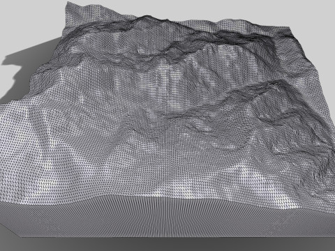 Mountain landscape Borla Italy Modello 3D