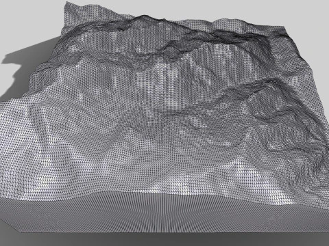 산 풍경 Borla 이탈리아 3D 모델