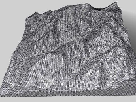 산 풍경 Borla 이탈리아 3D 모델