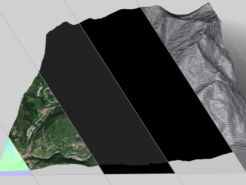 산 풍경 Borla 이탈리아 3D 모델