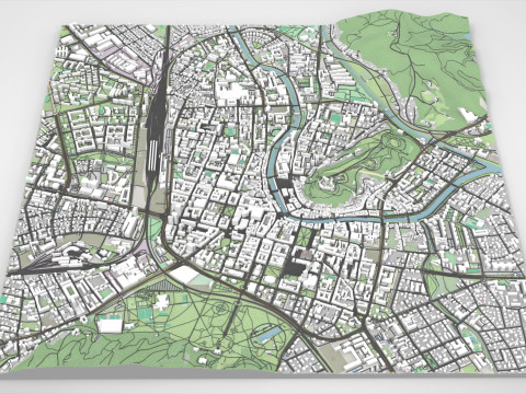 Cityscape Ljubljana Slovenia 3D Model