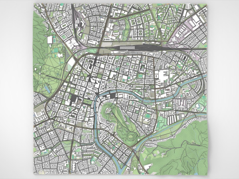 Cityscape Ljubljana Slovenia 3D Модель