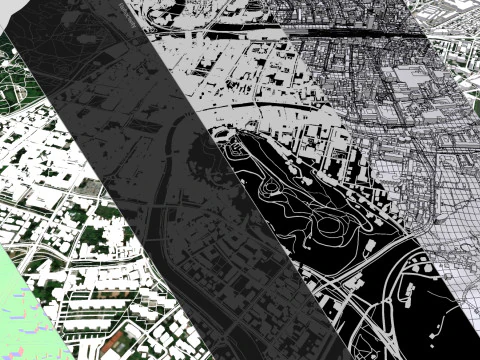 Paisagem urbana de Liubliana Eslov&ecirc;nia Modelo 3D