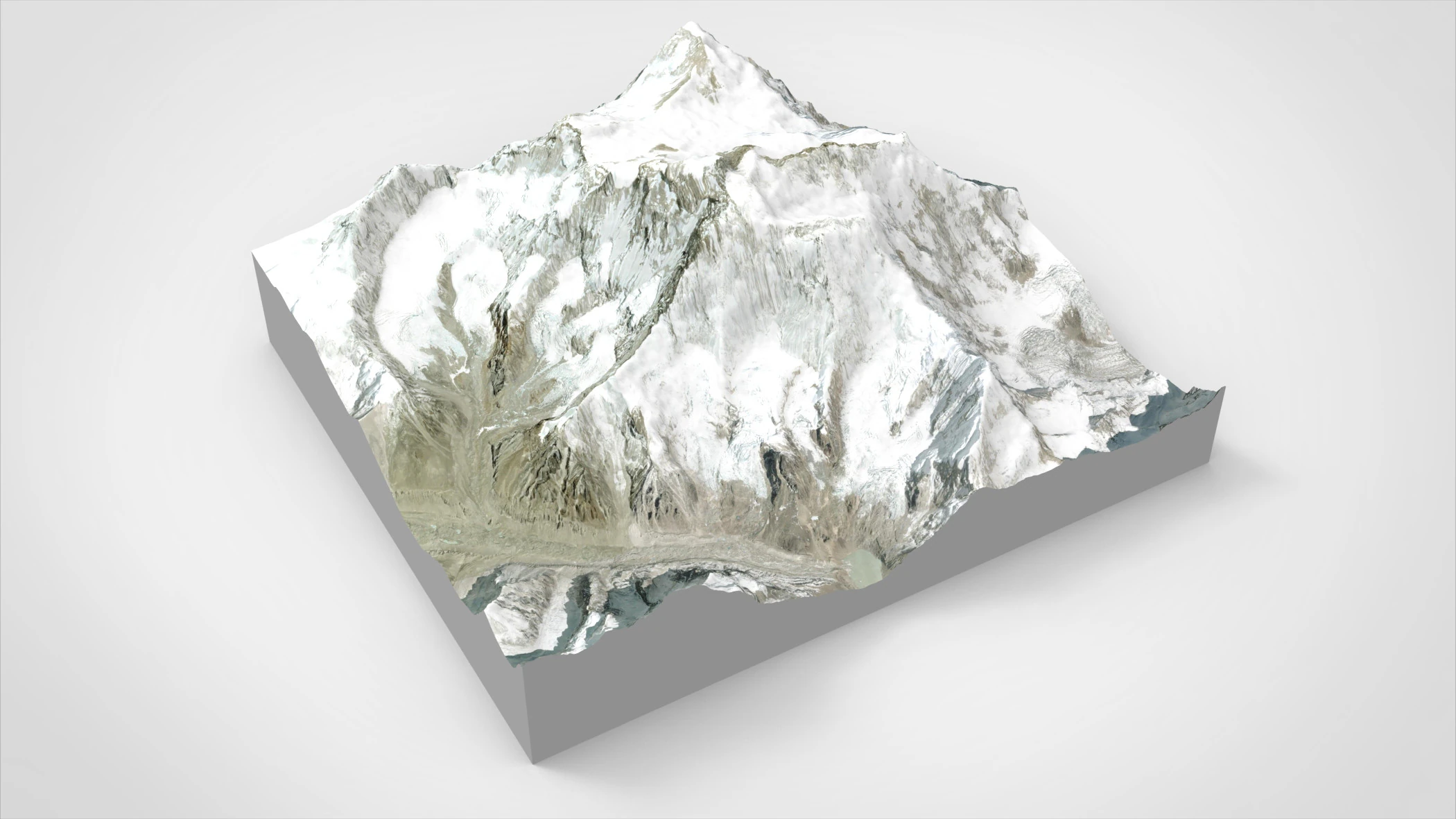 Mountain landscape Makalu Himalayas Nepal 3D Model .c4d .max .obj .3ds .fbx .stl .blend 
