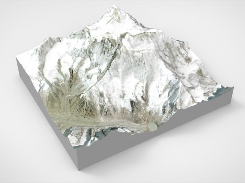 Mountain landscape Makalu Himalayas Nepal 3D-Modell