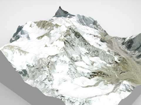 Mountain landscape Makalu Himalayas Nepal 3D Model