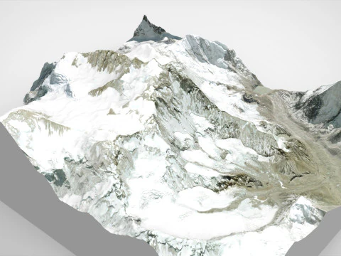 Mountain landscape Makalu Himalayas Nepal 3D Model