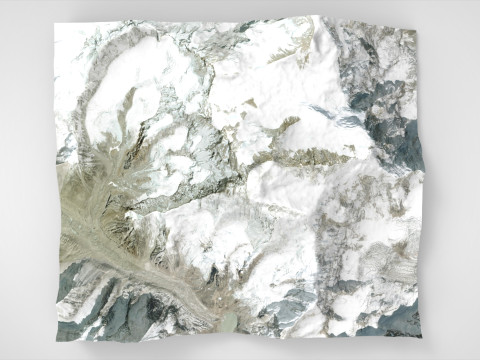 Mountain landscape Makalu Himalayas Nepal 3D Model
