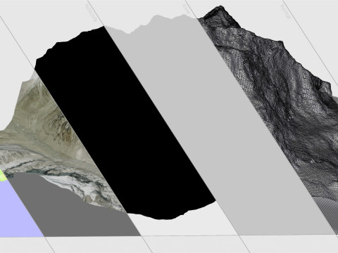Mountain landscape Makalu Himalayas Nepal 3D Model