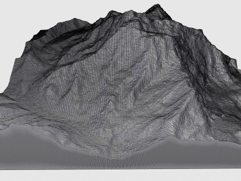 Mountain landscape Makalu Himalayas Nepal 3D Model