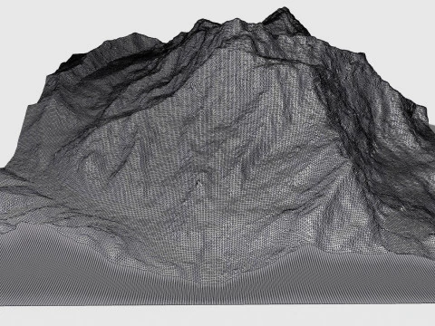 Mountain landscape Makalu Himalayas Nepal 3D Model