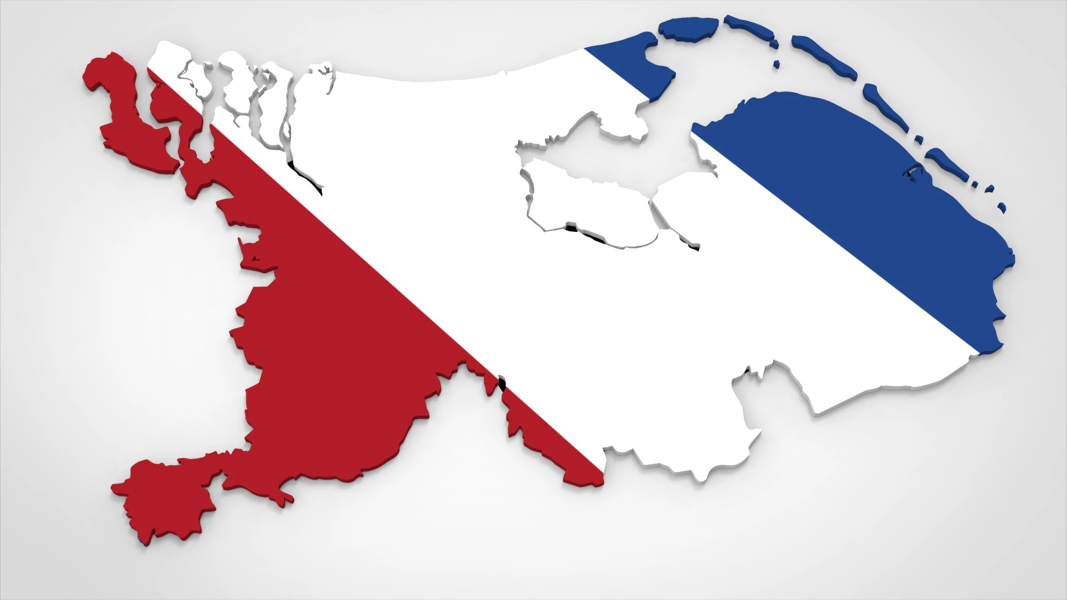 Netherlands 3d print map 3D Model .c4d .max .obj .3ds .fbx .stl .blend 