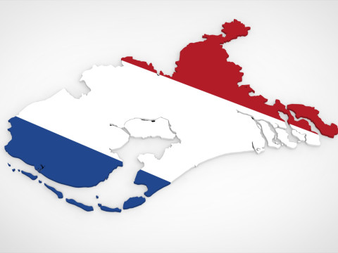 Netherlands 3d print map 3D Model