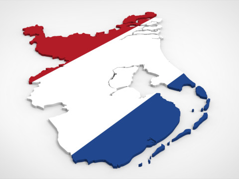 Netherlands 3d print map 3D Model