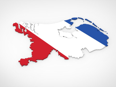 Netherlands 3d print map 3D Model
