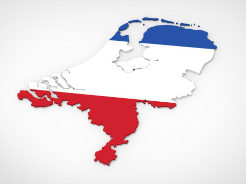 Netherlands 3d print map 3D Model
