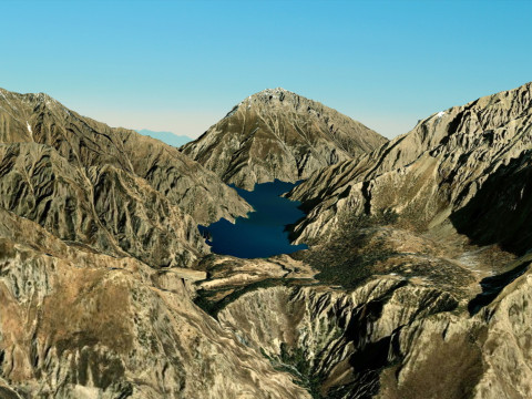 Phoksundo mountain lake Nepal 3D 모델