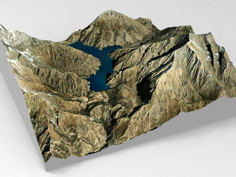 Phoksundo mountain lake Nepal 3D 모델