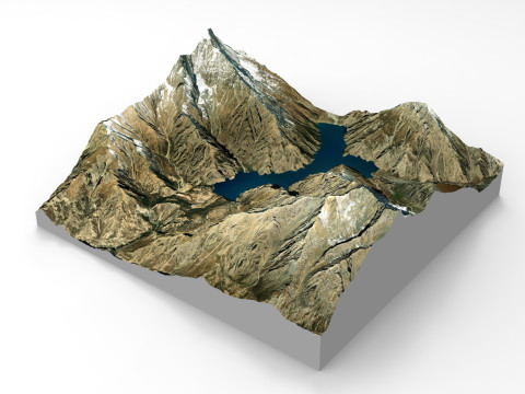 Phoksundo mountain lake Nepal 3D 모델