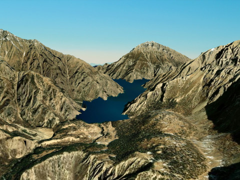Phoksundo mountain lake Nepal 3D 모델