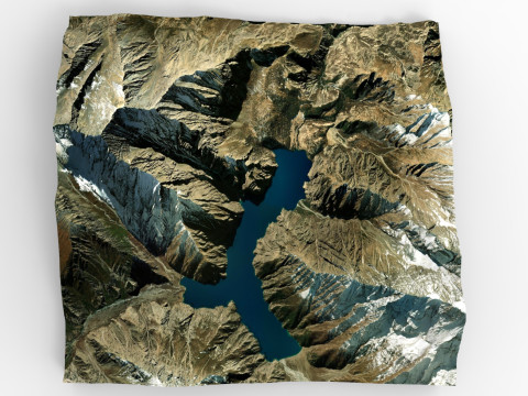 Phoksundo mountain lake Nepal 3D 모델