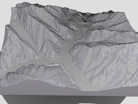 Phoksundo mountain lake Nepal 3D Model