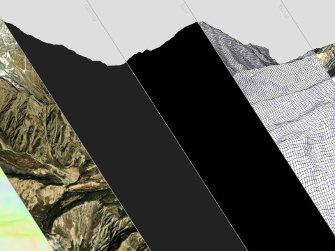 Phoksundo mountain lake Nepal 3D 모델