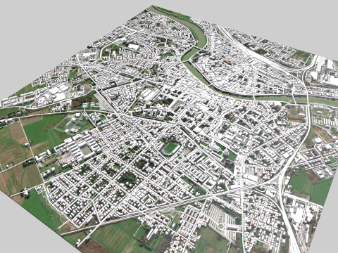 Cityscape Pisa Italy Model 3D