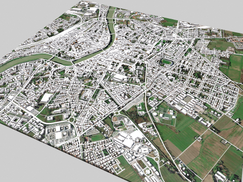Cityscape Pisa Italy Model 3D