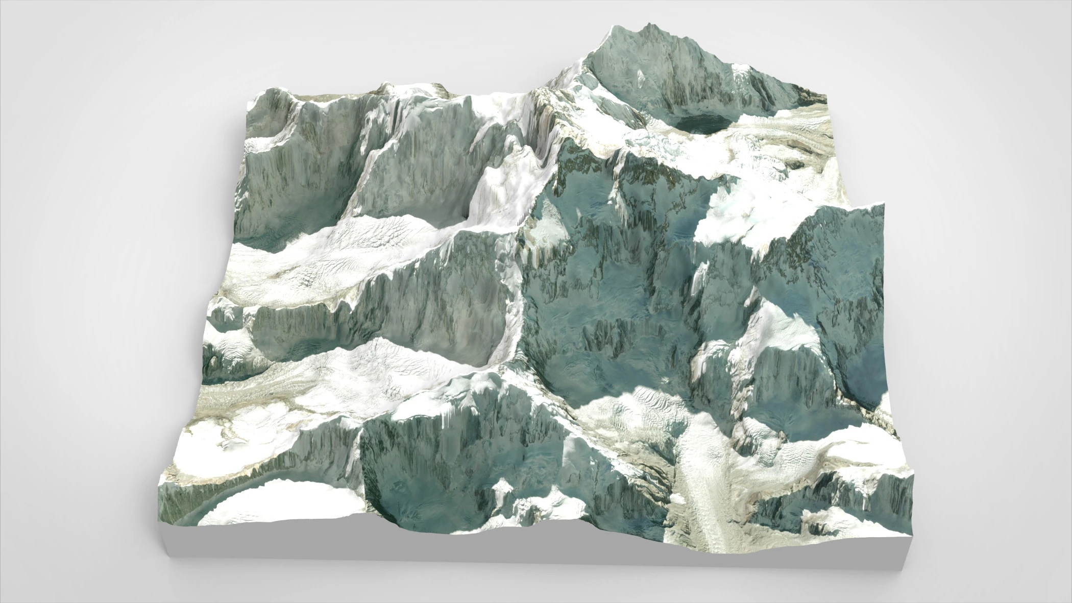 Mountain Landscape Kanchenjunga Himalayas 3D Model .c4d .max .obj .3ds .fbx .stl .blend 
