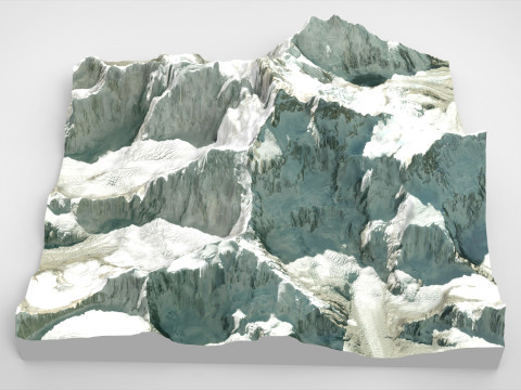Mountain Landscape Kanchenjunga Himalayas 3D Model