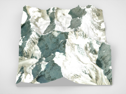 Mountain Landscape Kanchenjunga Himalayas Modelo 3D