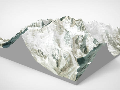 Mountain Landscape Kanchenjunga Himalayas Modelo 3D