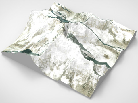 Mountain Landscape Kanchenjunga Himalayas Modelo 3D