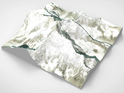 Mountain Landscape Kanchenjunga Himalayas 3D Model