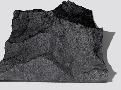 Mountain Landscape Kanchenjunga Himalayas Modelo 3D