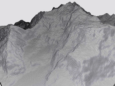 Mountain Landscape Kanchenjunga Himalayas 3D Model