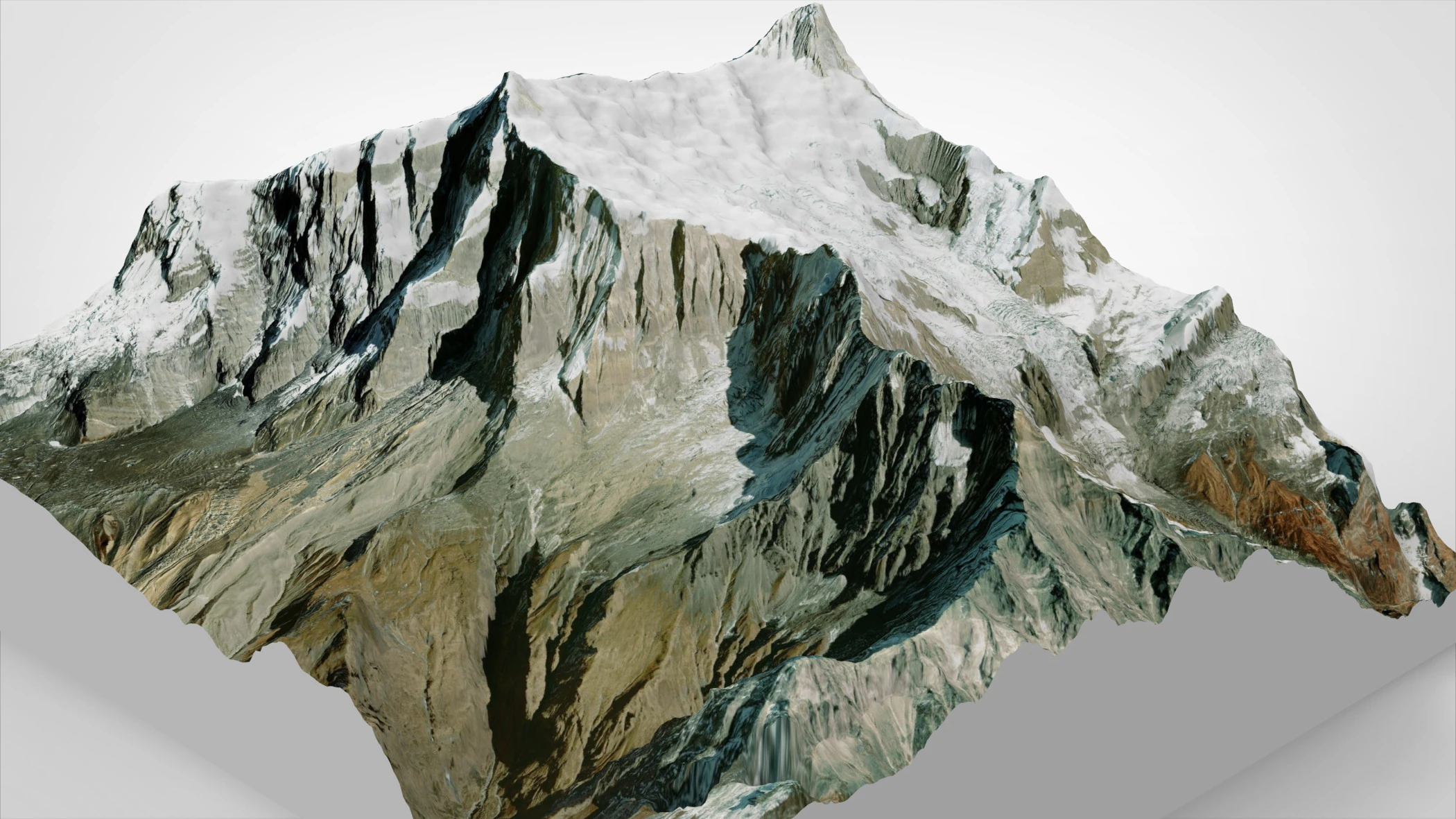 Mountain landscape Annapurna IV Himalayas Nepal 3D Model .c4d .max .obj .3ds .fbx .stl .blend 