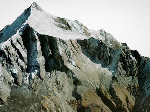 Mountain landscape Annapurna IV Himalayas Nepal Modello 3D