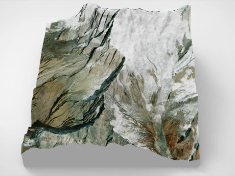 Mountain landscape Annapurna IV Himalayas Nepal 3D Model