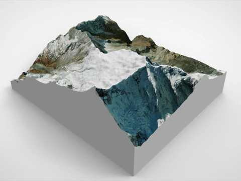 Mountain landscape Annapurna IV Himalayas Nepal 3D Model