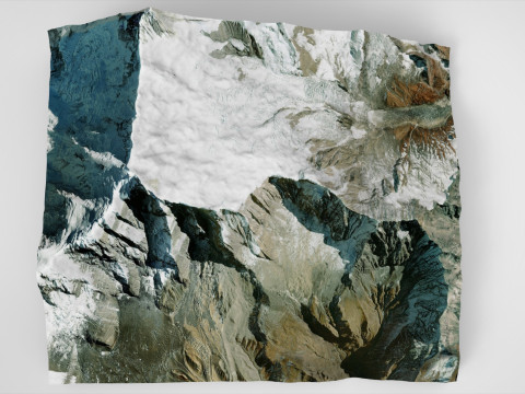 Mountain landscape Annapurna IV Himalayas Nepal Modello 3D